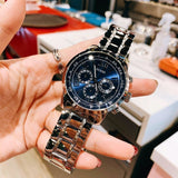 Guess Horizon Chronograph Quartz Blue Dial Silver Steel Strap Watch for Men - W0379G3 Authentic Buy Shop Now
