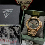Guess Rigor Multi Function Black Dial Rose Gold Steel Strap Watch For Men - W0218G3 Authentic Buy Shop Now