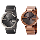 Gucci Interlocking XL Brown Dial Brown Steel Strap Watch For Men - YA133211 Authentic Buy Shop Now