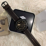 Fossil Bowman Chronograph Brown Dial Brown Leather Strap Watch for Men - FS5601 Authentic Buy Shop Now
