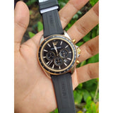 Emporio Armani Sigma Chronograph lack Dial Black Rubber Strap Watch For Men - AR80003 Authentic Buy Shop Now