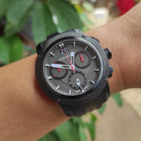 Burberry The Endurance Chronograph Black Dial Black Rubber Strap Watch For Men - BU9802 Authentic Buy Shop Now