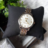 Coach Delancey Slim White Dial Two Tone Steel Strap Watch for Women - 14502784 Authentic Buy Shop Now
