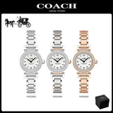 Coach Madison Crystals Silver Dial Two Tone Steel Strap Watch for Women - 14502404 Authentic Buy Shop Now
