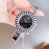 Swarovski Crystal Rose Black Dial Silver Steel Strap Watch for Women - 5484076 Authentic Buy Shop Now
