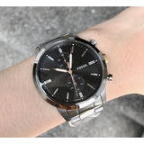 Fossil Townsman Chronograph Grey Dial Silver Steel Strap Watch for Men - FS5407 Authentic Buy Shop Now