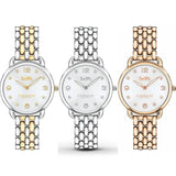 Coach Delancey Slim White Dial Two Tone Steel Strap Watch for Women - 14502784 Authentic Buy Shop Now