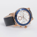 Guess Pinnacle Chronograph White Dial Blue Leather Strap Watch For Men - W0673G6 Authentic Buy Shop Now