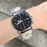Fossil The Commuter Black Dial Silver Steel Strap Watch for Men - FS5399 Authentic Buy Shop Now