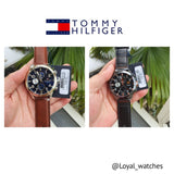 Tommy Hilfiger Trent Multifunction Black Dial Black Leather Strap Watch for Men - 1791136 Authentic Buy Shop Now