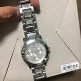 Burberry City Chronograph White Dial Silver Steel Strap Watch For Women - BU9700 Authentic Buy Shop Now