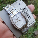 Fossil Wallace Designer Silver Dial Silver Steel Strap Watch for Women - ES3057 Authentic Buy Shop Now