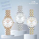 Coach Delancey Slim White Dial Two Tone Steel Strap Watch for Women - 14502784 Authentic Buy Shop Now