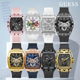 Guess Sporting Black Dial Pink Rubber Strap Watch for Men - GW0032G1 Authentic Buy Shop Now