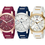 Tommy Hilfiger Claudia Red Dial Two Tone Steel Strap Watch for Women - 1781744 Authentic Buy Shop Now