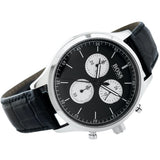 Hugo Boss Companion Black Dial Black Leather Strap Watch for Men - 1513543 Authentic Buy Shop Now