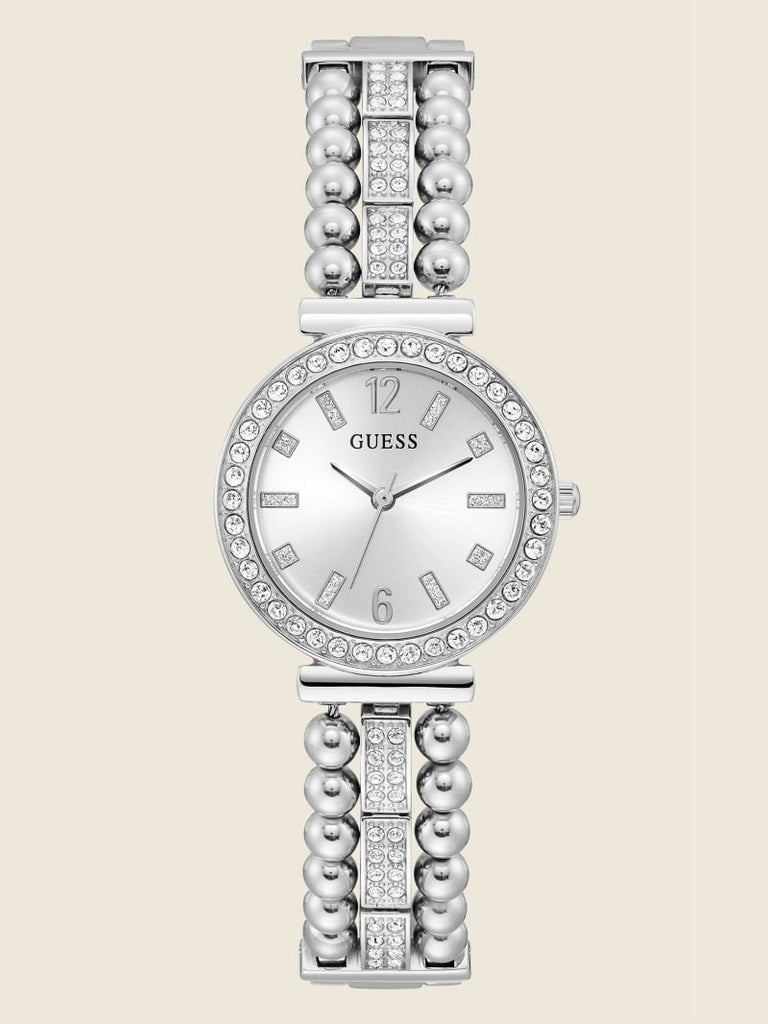 Guess Gala Diamonds Silver Dial Silver Steel Strap Watch for Women - GW0401L1 Authentic Buy Shop Now