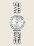 Guess Gala Diamonds Silver Dial Silver Steel Strap Watch for Women - GW0401L1 Authentic Buy Shop Now