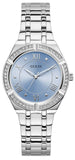Guess Cosmo Diamonds Blue Dial Silver Steel Strap Watch for Women - GW0033L5 Authentic Buy Shop Now