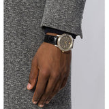 Versace Univers Beige Dial Black Leather Strap Watch for Men - VEBK00218 Authentic Buy Shop Now