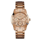 Guess Studio Rose Gold Dial Rose Gold Steel Strap Watch For Women - W0778L3 Authentic Buy Shop Now