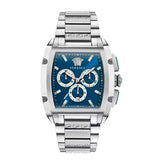 Versace Dominus Chronograph Blue Dial Silver Steel Strap Watch For Men - VE6H00423 Authentic Buy Shop Now