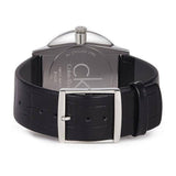 Calvin Klein Boost Black Dial Black Leather Strap Watch for Men - K7Y214CZ Authentic Buy Shop Now