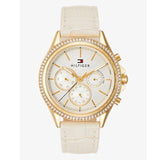 Tommy Hilfiger Ari Diamonds White Dial Cream Leather Strap Watch for Women - 1781982 Authentic Buy Shop Now