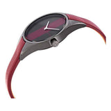Calvin Klein Rebel Red Black Dial Red Leather Strap Watch for Women - K8P237U1 Authentic Buy Shop Now