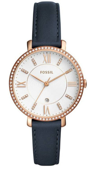 Fossil Jacqueline White Dial Blue Leather Strap Watch for Women - ES4291 Authentic Buy Shop Now