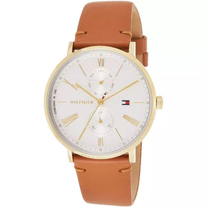 Tommy Hilfiger Jenna Quartz White Dial Brown Leather Strap Watch for Women - 1782073 Authentic Buy Shop Now