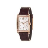 Calvin Klein Window White Dial Brown Leather Strap Watch for Women - K2M23620 Authentic Buy Shop Now