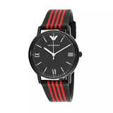 Emporio Armani Kappa Black Dial Two Tone NATO Strap Watch For Men - AR11015 Authentic Buy Shop Now