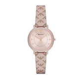 Emporio Armani Kappa Quartz Rose Gold Dial Pink Leather Strap Watch For Women - AR11010 Authentic Buy Shop Now