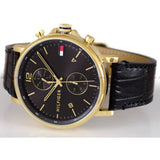 Tommy Hilfiger Daniel Black Dial Black Leather Strap Watch for Men - 1710417 Authentic Buy Shop Now