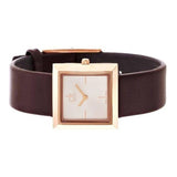 Calvin Klein Mark White Dial Brown Leather Strap Watch for Women - K3R236G6 Authentic Buy Shop Now