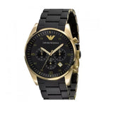 Emporio Armani Sportivo Quartz Black Dial Black Steel Strap Watch For Men - AR8023 Authentic Buy Shop Now
