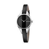 Calvin Klein Rebel Black Grey Dial Black Leather Strap Watch for Women - K8P231C1 Authentic Buy Shop Now
