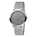 Calvin Klein Minimal Black Dial Silver Mesh Bracelet Watch for Women - K3M22123 Authentic Buy Shop Now