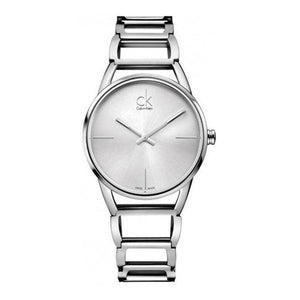 Calvin Klein Stately Silver Dial Silver Steel Strap Watch for Women - K3G23128 Authentic Buy Shop Now