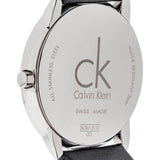 Calvin Klein Minimal Silver Dial Black Leather Strap Watch for Men - K3M211CY Authentic Buy Shop Now