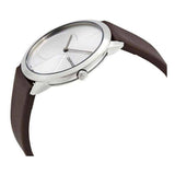 Calvin Klein Minimal Silver Dial Black Leather Strap Watch for Men - K3M221CY Authentic Buy Shop Now