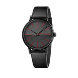 Calvin Klein Boost Black Dial Black Leather Strap Watch for Men - K7Y214CY Authentic Buy Shop Now