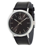 Calvin Klein Surround Black Dial Black Leather Strap Watch for Men - K3W211C1 Authentic Buy Shop Now