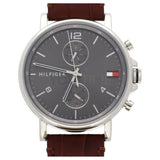 Tommy Hilfiger Daniel Grey Dial Brown Leather Strap Watch for Men - 1710416 Authentic Buy Shop Now