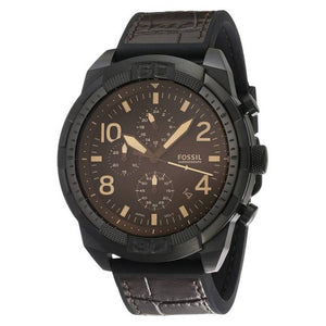 Fossil Bronson Chronograph Brown Dial Brown Leather Strap Watch for Men - FS5713 Authentic Buy Shop Now