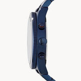 Fossil Perfect Boyfriend Multifunction Blue Dial Blue Steel Strap Watch for Women - ES4093 Authentic Buy Shop Now