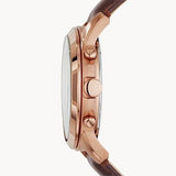 Fossil Grant Chronograph White Dial Brown Leather Strap Watch for Men - FS4991 Authentic Buy Shop Now