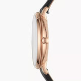 Fossil Jacqueline Mother of Pearl Dial Black Leather Strap Watch for Women - ES4535 Authentic Buy Shop Now