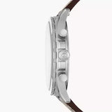 Fossil Forrester Chronograph White Dial Brown Leather Strap Watch for Men - FS5696 Authentic Buy Shop Now